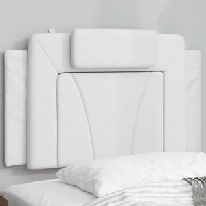 vidaXL Pernă pentru tăblie pat, alb, 90 cm, piele artificială imagine