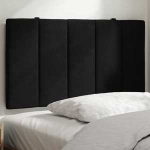 vidaXL Pernă tăblie de pat, negru, 90 cm, catifea imagine