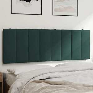 vidaXL Pernă tăblie de pat, verde, 120 cm, catifea imagine