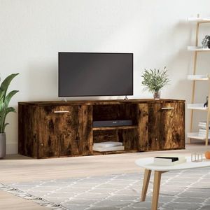 vidaXL Comodă TV, stejar fumuriu, 120x34x37 cm, lemn compozit imagine