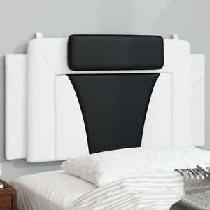 vidaXL Pernă pentru tăblie pat, alb și negru, 100cm, piele artificială imagine