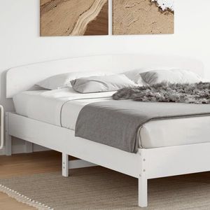 vidaXL Tăblie de pat, alb, 200 cm, lemn masiv de pin imagine