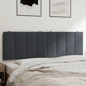 vidaXL Pernă tăblie de pat, gri închis, 160 cm, catifea imagine