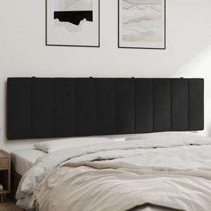 vidaXL Pernă tăblie de pat, negru, 180 cm, catifea imagine
