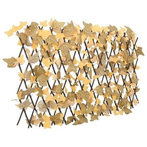 vidaXL Spalier frunze arțar artificiale extensibil, oranj, 180x60 cm imagine