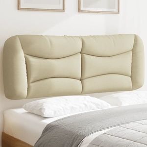 vidaXL Pernă pentru tăblie de pat, crem, 120 cm, material textil imagine