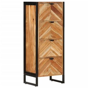 vidaXL Dulap de baie, 40x30x100 cm, lemn masiv de acacia și fier imagine
