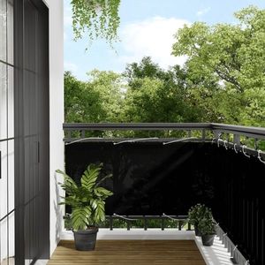 vidaXL Paravan de balcon, negru, 75x1000 cm, 100% poliester oxford imagine