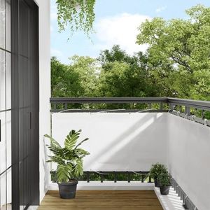 vidaXL Paravan de balcon, alb, 75x1000 cm, 100% poliester oxford imagine