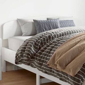 vidaXL Tăblie de pat, alb, 150 cm, lemn masiv de pin imagine
