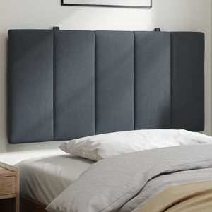 vidaXL Pernă tăblie de pat, gri închis, 100 cm, catifea imagine