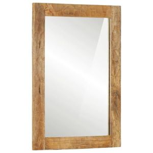 vidaXL Oglindă de baie, 50x70x2, 5 cm, lemn masiv de mango și sticlă imagine