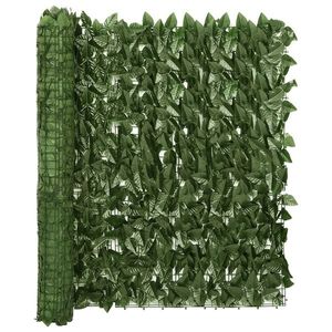vidaXL Paravan de balcon, frunze verde închis, 400x100 cm imagine