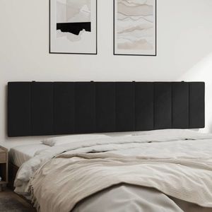 vidaXL Pernă tăblie de pat, negru, 200 cm, catifea imagine