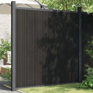 Gard de grădină, gri, 180 x 186 cm, WPC imagine
