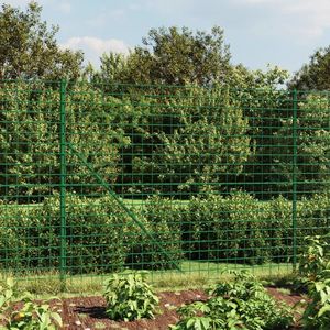 vidaXL Gard plasă de sârmă cu bordură, verde, 2x10 m imagine