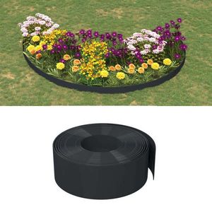 vidaXL Borduri de grădină, 3 buc, negru, 10 m 20 cm, polietilenă imagine