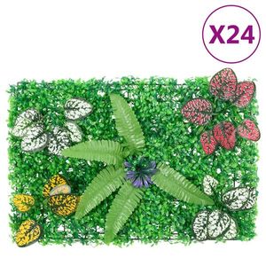 vidaXL Gard din plante artificiale, 24 buc., verde, 40x60 cm imagine