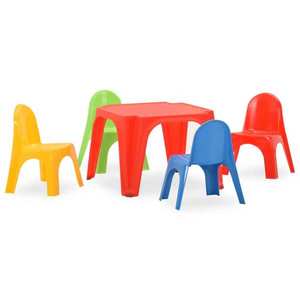 vidaXL Set pentru copii cu masă și scaun, PP imagine