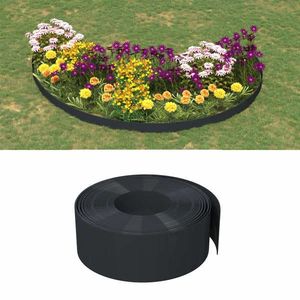 vidaXL Borduri de grădină, 5 buc, negru, 10 m 20 cm, polietilenă imagine