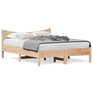 vidaXL Cadru de pat, 135x190 cm, lemn masiv de pin imagine