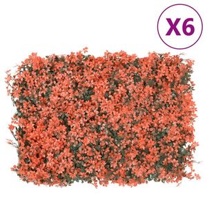 vidaXL Gard din frunze arțar artificiale 6 buc. roșu deschis 40x60 cm imagine