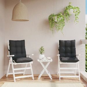 vidaXL Perne scaun cu spătar mic, 2 buc., negru, textil oxford imagine