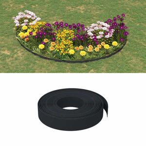 vidaXL Borduri de grădină, 2 buc, negru, 10 m 10 cm, polietilenă imagine