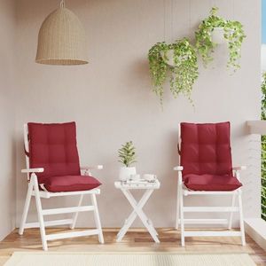 vidaXL Perne scaun cu spătar mic, 2 buc., roșu, textil oxford imagine