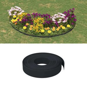 Bordură de grădină, negru, 10 m, 10 cm, PE imagine