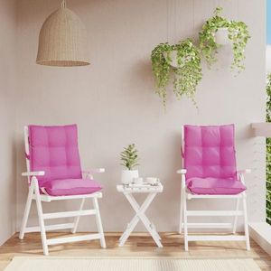 vidaXL Perne pentru scaune cu spătar mic, 2 buc., roz, textil oxford imagine