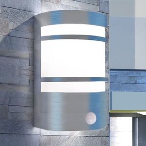 vidaXL Felinar de perete pentru exterior cu senzor, oțel inoxidabil imagine