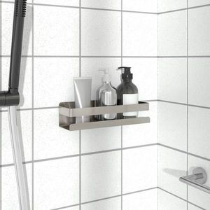 vidaXL Raft de duș, 23x6, 5x6 cm, oțel inoxidabil 304 periat imagine