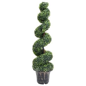 vidaXL Plantă artificială de cimișir cu ghiveci, verde, 117cm, spirală imagine