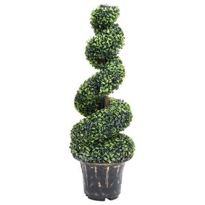 vidaXL Plantă artificială de cimișir cu ghiveci, verde, 100cm, spirală imagine