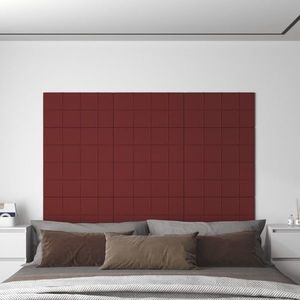 vidaXL Panouri de perete 12 buc. roșu vin 60x30 cm textil 2, 16 m² imagine