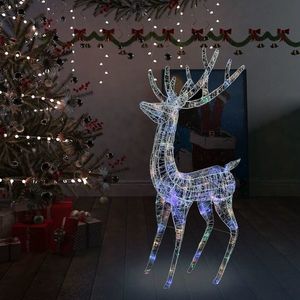 vidaXL Ren de Crăciun, 250 LED-uri, multicolor, 180 cm, acril, XXL imagine