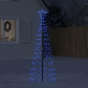 vidaXL Lumină brad de Crăciun cu țăruși 220 LED-uri, albastru, 180 cm imagine