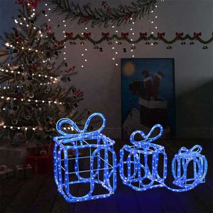 vidaXL Decorațiune Crăciun cutii de cadou 180 leduri interior/exterior imagine