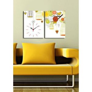 Tablou decorativ cu ceas Clock Art, 228CLA2639, Multicolor imagine