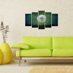 Tablou decorativ multicanvas Charm, 5 Piese, 223CHR2946, Verde imagine