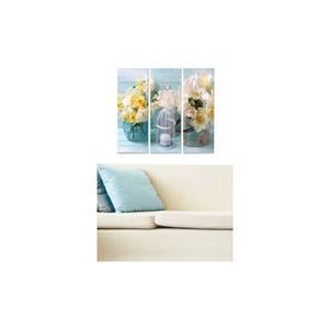 Tablou decorativ, Bianca, 553BNC1113, 3 piese, MDF, 70 x 50 cm, Multicolor imagine