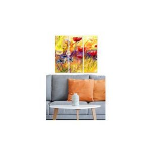Tablou decorativ, Bianca, 553BNC1133, 3 piese, MDF, 70 x 50 cm, Multicolor imagine