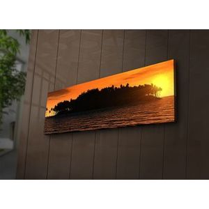 Tablou pe panza iluminat Ledda, 254LED1226, 30 x 90 cm, Multicolor imagine