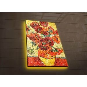 Tablou decorativ canvas cu leduri Ledda, 254LED3277, Multicolor imagine