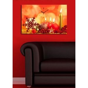 Ceas decorativ de perete Christmas Wall, 229CST1602, Multicolor imagine