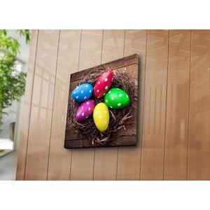 Tablou decorativ pe panza Sightly, 252SGH1352, 45 x 45 cm, Multicolor imagine