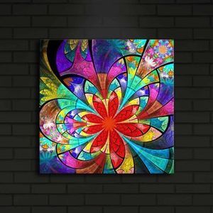 Tablou decorativ canvas cu leduriShining, 239SHN4234, Multicolor imagine