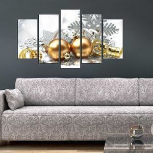 Tablou decorativ multicanvas Christmas Wall, 5 Piese, 229CST1904, Multicolor imagine