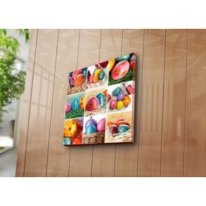 Tablou decorativ pe panza Sightly, 252SGH1357, 45 x 45 cm, Multicolor imagine